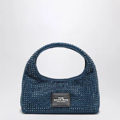 Marc Jacobs Borsa The Mini Sack In Denim With Rhinestones In Blue