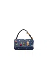 Marc Jacobs Borsa A Mano The Trinket Charm Denim Mini Dual Bag Medium Wash In Blue