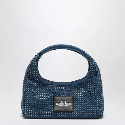 MARC JACOBS MARC JACOBS BORSA THE MINI SACK IN DENIM WITH RHINESTONES
