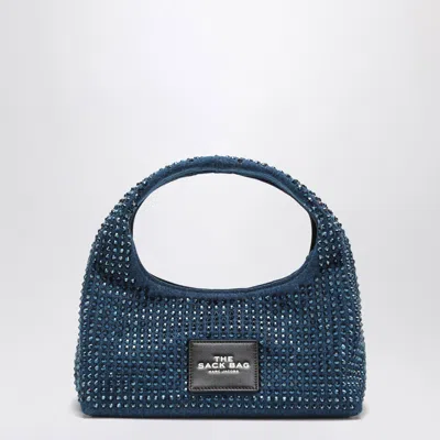 MARC JACOBS BORSA THE MINI SACK IN DENIM WITH RHINESTONES