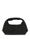 Marc Jacobs The Sack Black Shoulder Bag With Embossed Logo In Hammered Leather Woman In Black