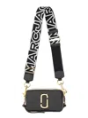 Marc Jacobs Compact Textured Leather Bag With Gold-tone Logo In Black