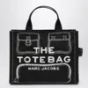 Marc Jacobs The Trompe Loeil Cargo Canvas Medium Tote Bag In Metallic