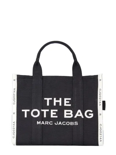 Marc Jacobs Structured Jacquard Medium Tote In Black