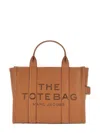 Marc Jacobs 'the Smalltote' Brown Shoulder Bag With Logo In Buff