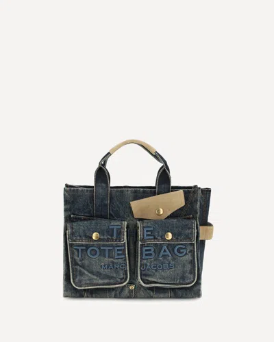 Marc Jacobs Borsa Tote Denim Medium Carg In Blue