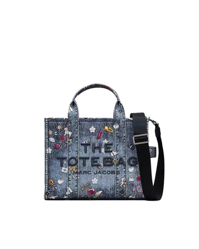 MARC JACOBS BORSA TOTE THE TROMPE L'OEIL TRINKET CANVAS MEDIUM WASH MULTI