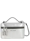 Marc Jacobs Mini Structured Handbag With Zip-around Closure In Silver