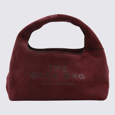 MARC JACOBS MARC JACOBS DARK PLUM LEATHER THE MINI SACK SHOULDER BAG