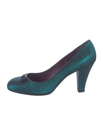 Pre-owned Marc Jacobs Bow Accents Pumps In Blue