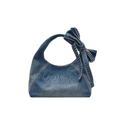 Pre-owned Marc Jacobs Bow Denim Sack Bag 'medium Wash' | Blue | Women's Size Onesize