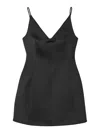 Marc Jacobs 'the Satin Bow Dress' Mini Dress In Black