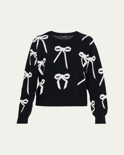 Marc Jacobs Bow Jacquard Crewneck Sweater In Multi