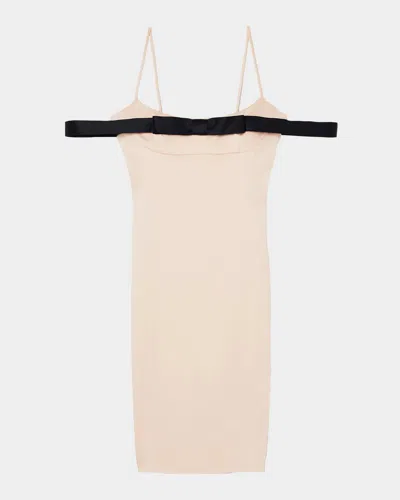 Marc Jacobs Bow Knee-length Party Dress In Pale Pink