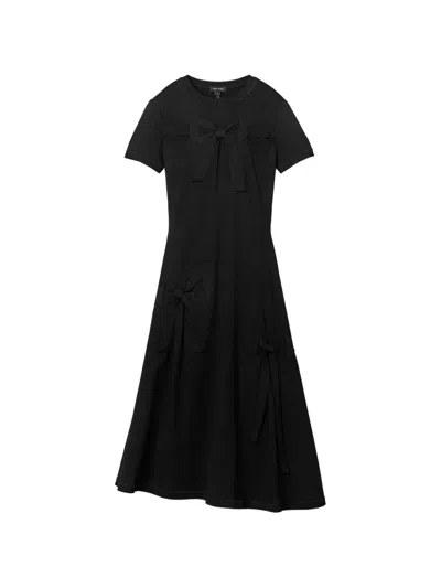 Marc Jacobs Bow Midi Dress In Black