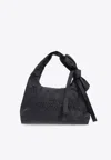 Marc Jacobs Bow Nylon Sack Hobo Bag In Black
