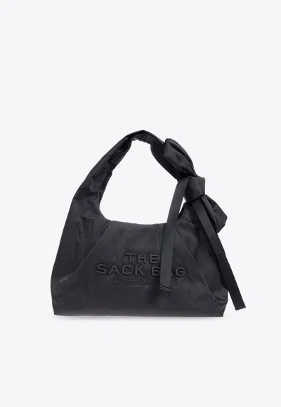 Marc Jacobs Bow Nylon Sack Hobo Bag In Black