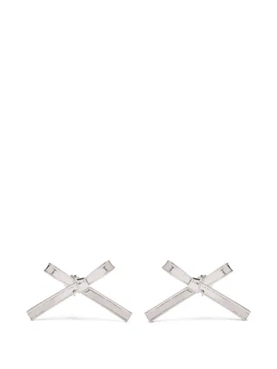Marc Jacobs Bow-shape Earrings In Silver