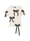 Marc Jacobs Bow-print T-shirt In Neutral
