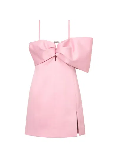 Marc Jacobs Bow-embellished Mini Dress In Pink
