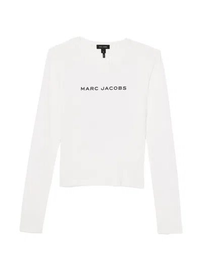 Marc Jacobs Bow-print Logo-print T-shirt In White