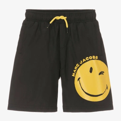 Marc Jacobs Kids'  Boys Black Smiley Face Swim Shorts