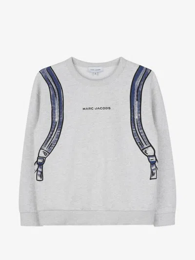Marc Jacobs Boys' Crewneck Sweatshirt With Front & Back Backpack Print In Multi