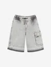 Marc Jacobs Boys Denim Bermuda Shorts In Blue