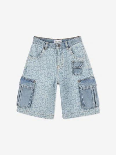 Marc Jacobs Boys Denim Logo Cargo Shorts