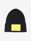 Marc Jacobs Boys Logo Knitted Beanie Hat In Black