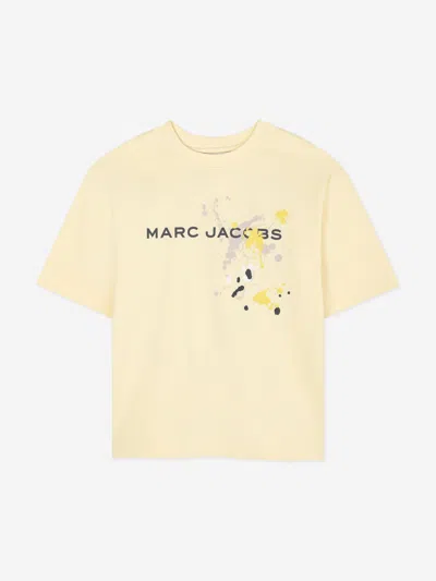 Marc Jacobs Babies'  Boys Paint Logo T-shirt In Yellow