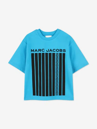 Marc Jacobs Babies' Boys Striped Logo Print T-shirt In Blue