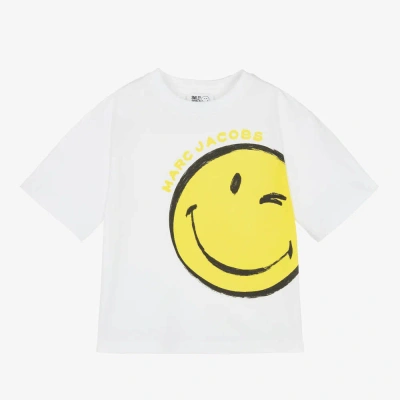Marc Jacobs Kids'  Boys White Cotton Smiley Face T-shirt