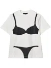 Marc Jacobs Womens Bra Graphic Boxy-fit Short-sleeve Cotton-jersey T-shirt White In White