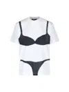 Marc Jacobs Womens Bra Graphic Boxy-fit Short-sleeve Cotton-jersey T-shirt White In White