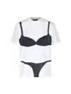 Marc Jacobs Womens Bra Graphic Boxy-fit Short-sleeve Cotton-jersey T-shirt White