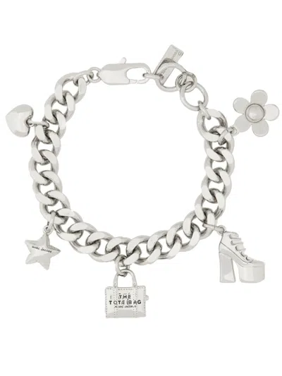 Marc Jacobs Bracciale A Catena The Mini Icon Charm In Transparent