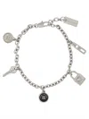 Marc Jacobs Button Charm Silver-plated Bracelet In Metallic