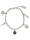 Marc Jacobs Button Charm Bracelet In Silver
