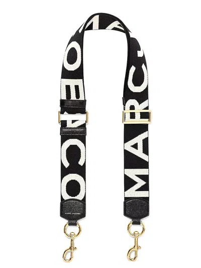 Marc Jacobs The Logo Webbing Strap Accessories In Black
