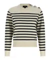 Marc Jacobs Breton Stripe Sweater In Neutral