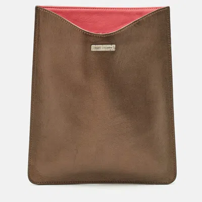 Pre-owned Marc Jacobs Bronze/pink Leather Tablet Case