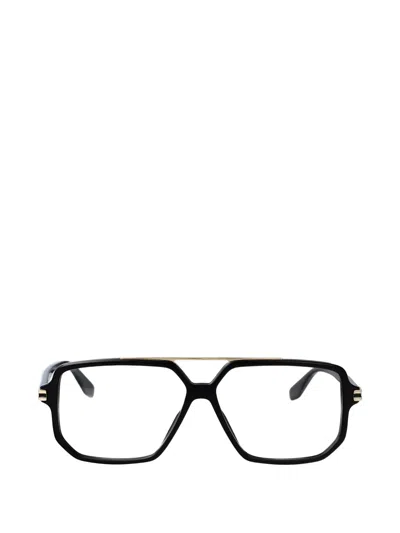 Marc Jacobs Browline Geometric-frame Glasses In Black