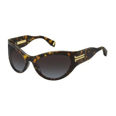 Marc Jacobs Brown Acetate Sunglasses In Black