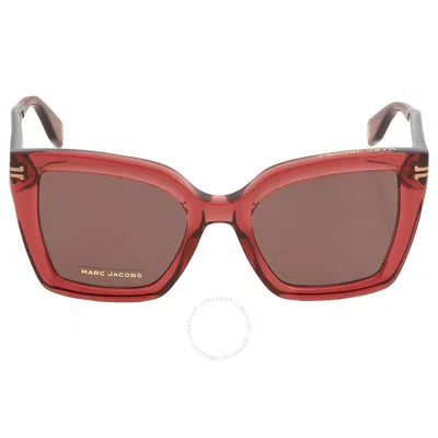 Marc Jacobs Brown Cat Eye Ladies Sunglasses Mj 1030/s 0lhf/70 53 In Brown / Burgundy