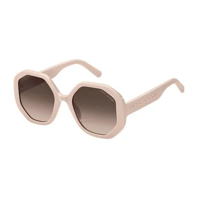 Marc Jacobs Brown Gradient Geometric Ladies Sunglasses Marc 659/s 035j/ha 53 In Multi