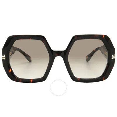 Marc Jacobs Brown Gradient Hexagonal Ladies Sunglasses Mj 1074/s 0086/ha 53