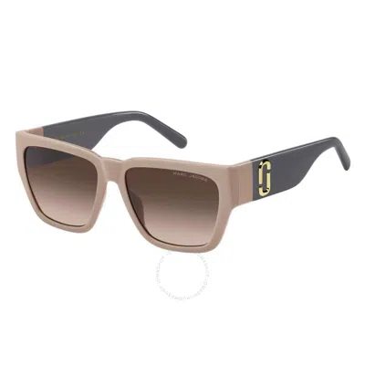 Marc Jacobs Brown Gradient Square Ladies Sunglasses Marc 646/s 0690/ha 57 In Neutral
