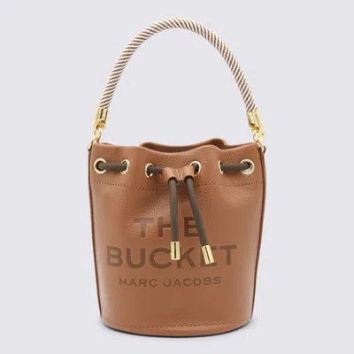 MARC JACOBS BROWN LEATHER BUCKET BAG