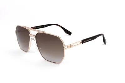 Marc Jacobs Brown Navigator Men's Sunglasses Marc 748/s 006j/ha 60 In ["brown","gold Tone"]